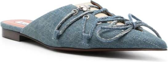 Acne Studios Denim slippers Blauw