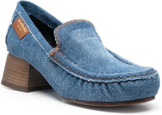 Acne Studios Loafers met blokhak Blauw