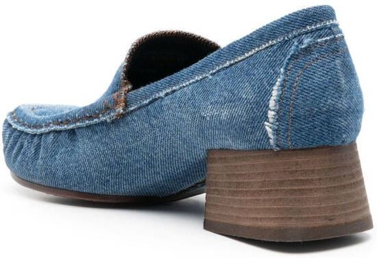 Acne Studios Loafers met blokhak Blauw