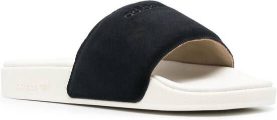 adidas Adilette leren slippers Zwart