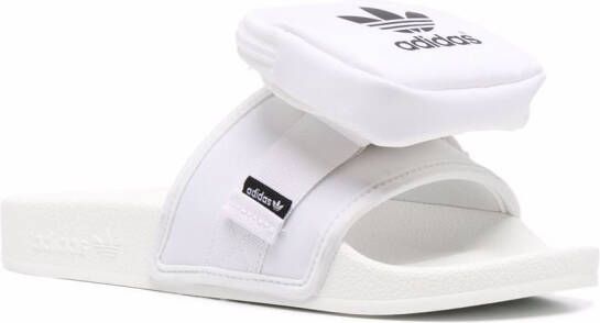 adidas Adilette slippers met logoband Wit
