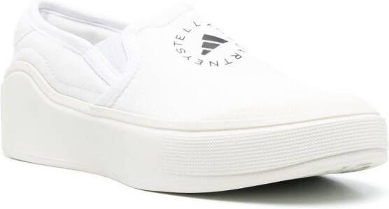 adidas by Stella McCartney Sneakers met logoprint Wit