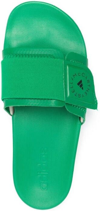 adidas by Stella McCartney Slippers met klittenband Groen