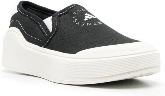 adidas by Stella McCartney Sneakers met logoprint Zwart