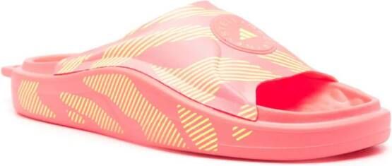 adidas by Stella McCartney Leren badslippers Roze