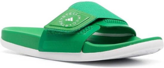 adidas by Stella McCartney Slippers met klittenband Groen