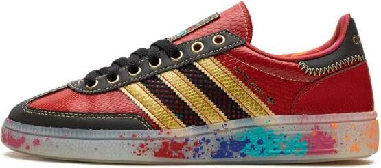 adidas Handball Spezial "S.E.E.D. Scarlet Gold Paint Splatter" sneakers Rood