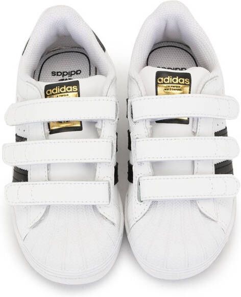 adidas Kids Superstar sneakers met klittenband Wit