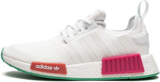 adidas "NMD_R1 White Magenta Green sneakers" Wit