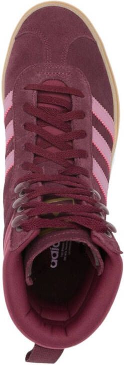 adidas side-stripe padded-ankle sneakers Rood