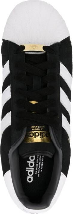 Adidas superstar discount zwart suede