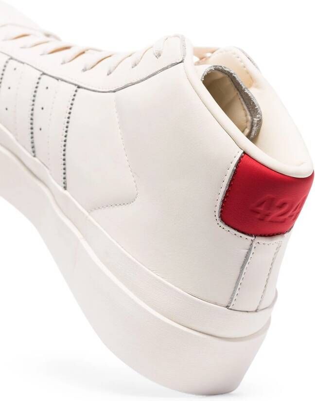 adidas x 424 Pro Model leren high-top sneakers Wit