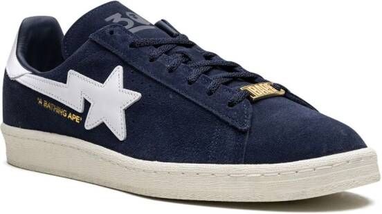 adidas "x BAPE Campus 80 Navy sneakers" Blauw