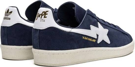 adidas "x BAPE Campus 80 Navy sneakers" Blauw