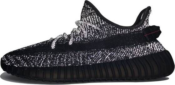 adidas Yeezy Boost 350 V2 Reflective "Black-Static" sneakers Zwart