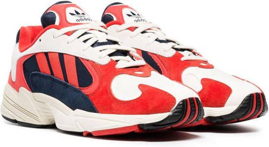 adidas Yung 1 suède en katoenen sneakers Rood