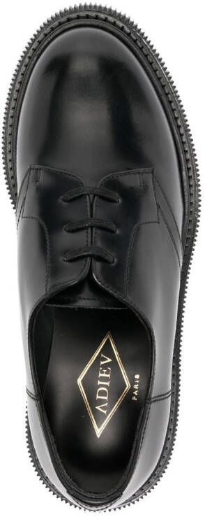 Adieu Paris Type 132 leren derby schoenen Zwart