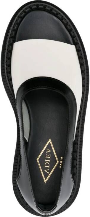 Adieu Paris Type 201 sandalen met plateauzool Zwart