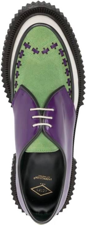 Adieu Paris x Undercover Type 195 derby schoenen met colourblocking Groen