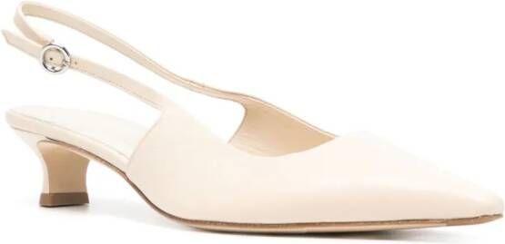 Aeyde Catrina 35mm leren pumps Beige