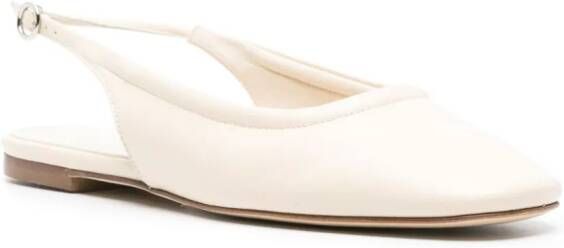 Aeyde Dani leren ballerina's Beige