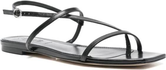 Aeyde Ella flat sandals Zwart