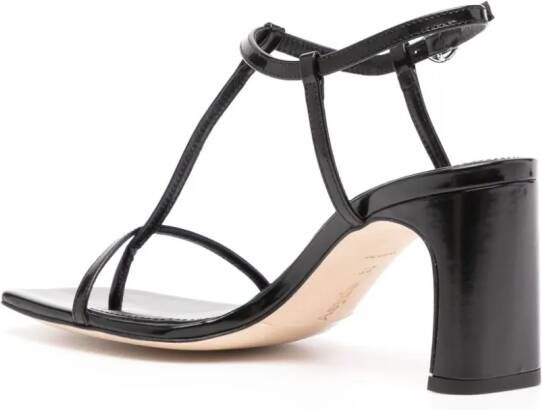 Aeyde Hilma 80mm leather sandals Zwart
