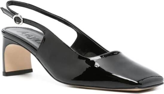 Aeyde Lakleren pumps Zwart