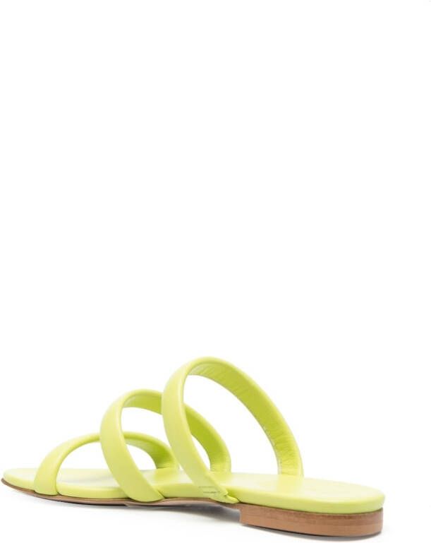 Aeyde Leren slippers Groen