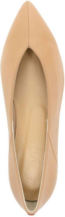 Aeyde Ballerina pumps met puntige neus Bruin