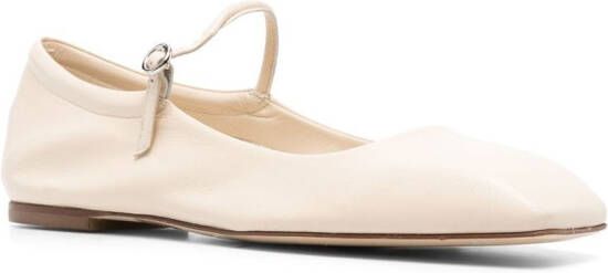 Aeyde Maryjane leren ballerina's Beige