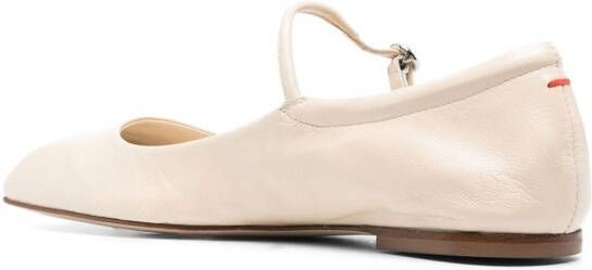 Aeyde Maryjane leren ballerina's Beige