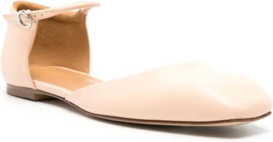 Aeyde Uma leren ballerina's Beige