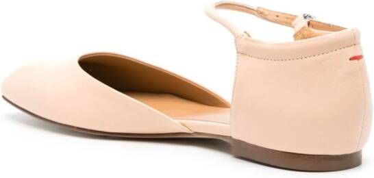 Aeyde Uma leren ballerina's Beige