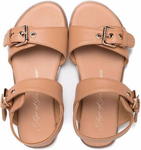 Age of Innocence Zara sandalen met gesp Beige