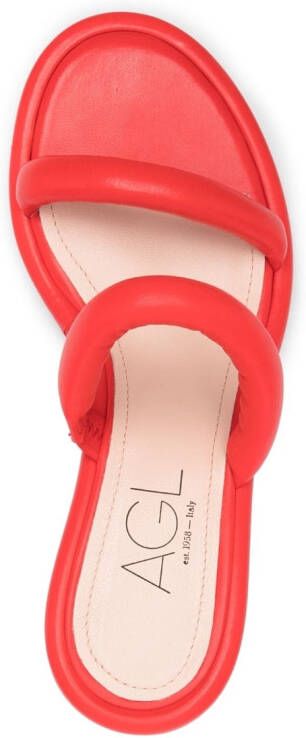 AGL Alison leren sandalen Rood