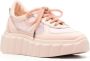 AGL Blondie Grid sneakers met plateauzool Roze - Thumbnail 2