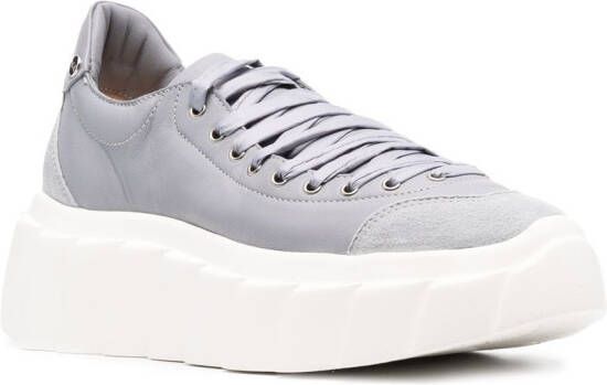 AGL Blondie Ties leren sneakers Grijs