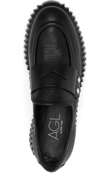 AGL Dany loafers met ronde neus Zwart