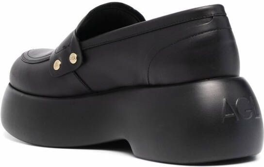 AGL Leren loafers Zwart