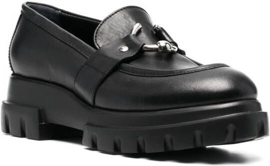 AGL Monique leren loafers Zwart