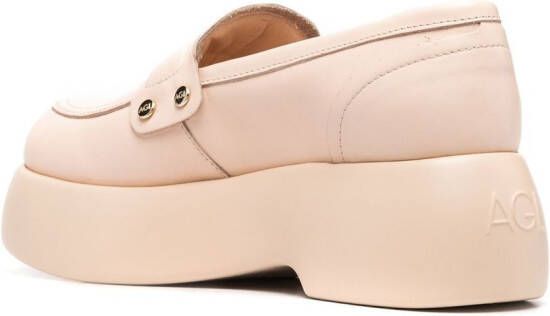 AGL Puffy Moc mocassins Roze