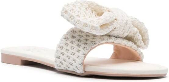 AGL Summer Plots slippers met strikdetail Wit