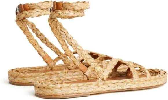 Alanui A Love Letter To India geweven sandalen Beige