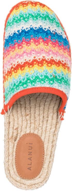 Alanui Over The Rainbow espadrilles Groen