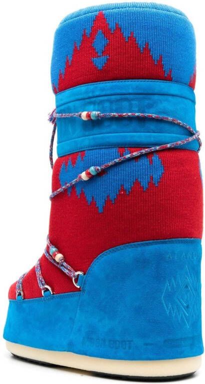 Alanui x Moon boot Gebreide laarzen Blauw