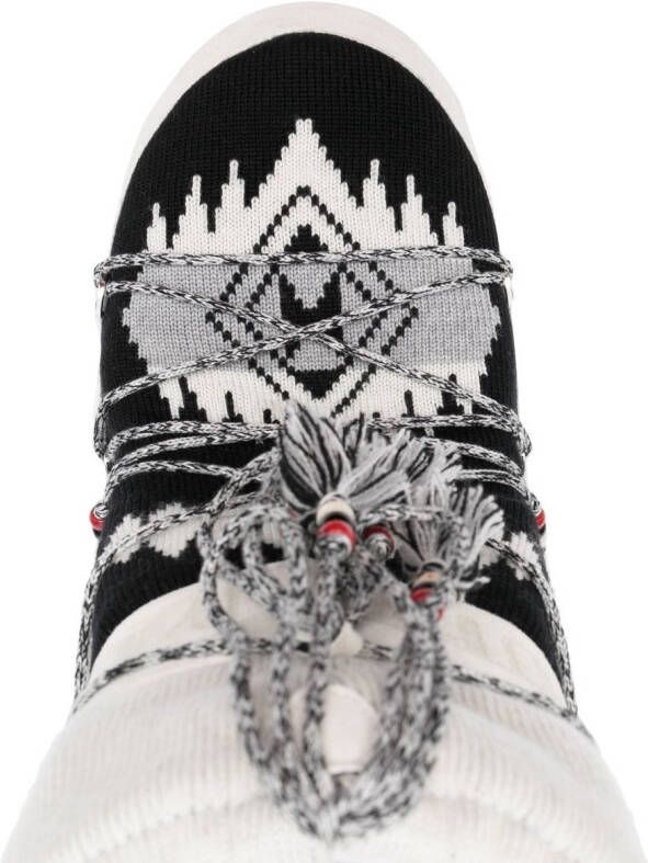 Alanui x Moon boot Icon Knit snowboots Wit