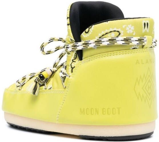 Alanui x Moon boot laarzen met bandanaprint Geel