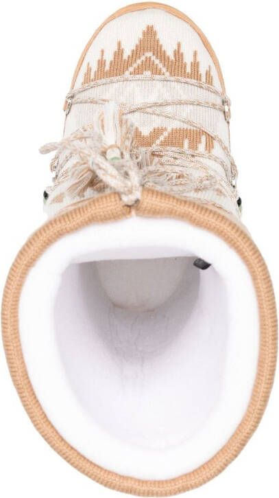 Alanui x Moon boot Sneeuwlaarzen met veters Beige