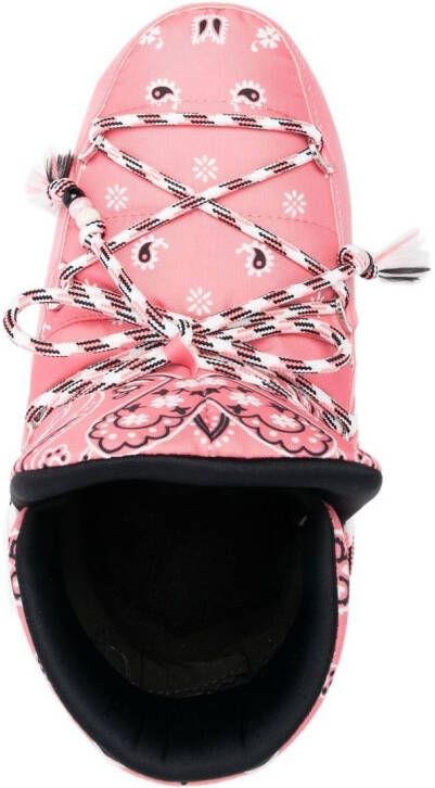 Alanui x Moon boot x Moon laarzen met bandanaprint Roze